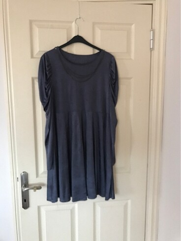 Diğer Gri Elbise- Şirin Mavi gri tonlu İpek Jarse. 42-44
