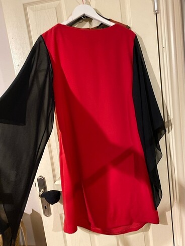 Kırmızı -Siyah Mezuniyet Elbisesi ABİYE L XL beden