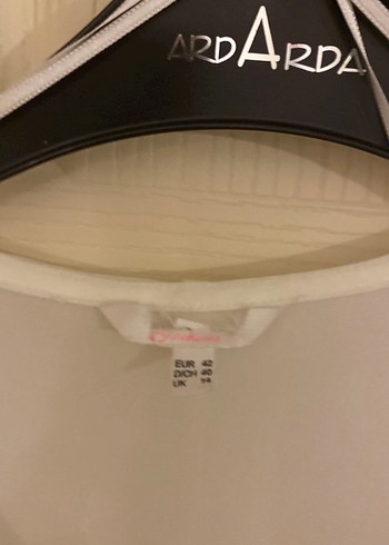 Uzun Beyaz Kadın Sabahlık Kapüşonlu Pareo 42 beden - Görsel 2