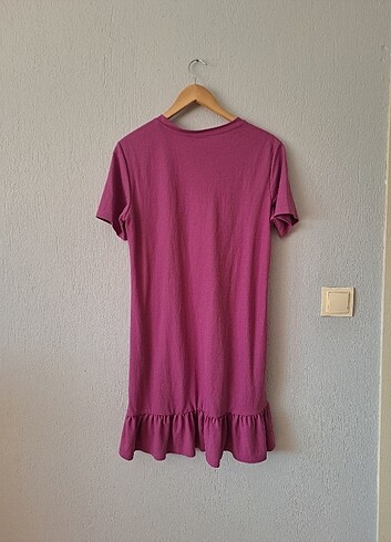 l Beden pembe Renk Pembe Kadın günlük elbise