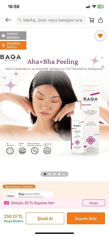 AHA BHA PEELİNG ETKİLİ SOLÜSYON
