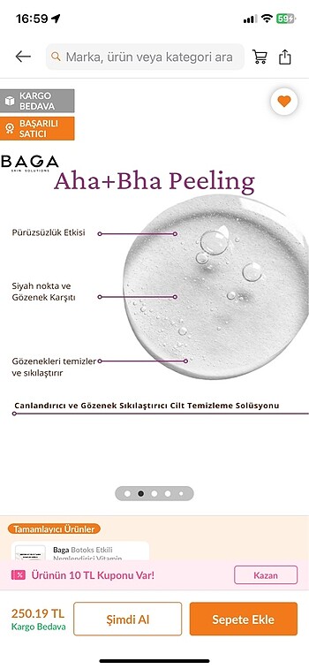 Trendyol & Milla AHA BHA PEELİNG ETKİLİ SOLÜSYON