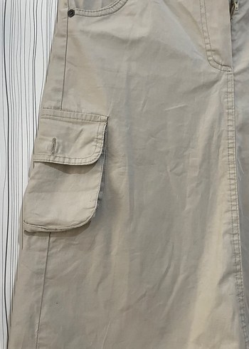 Bej Midi Hamile Keten Etek - Görsel 2