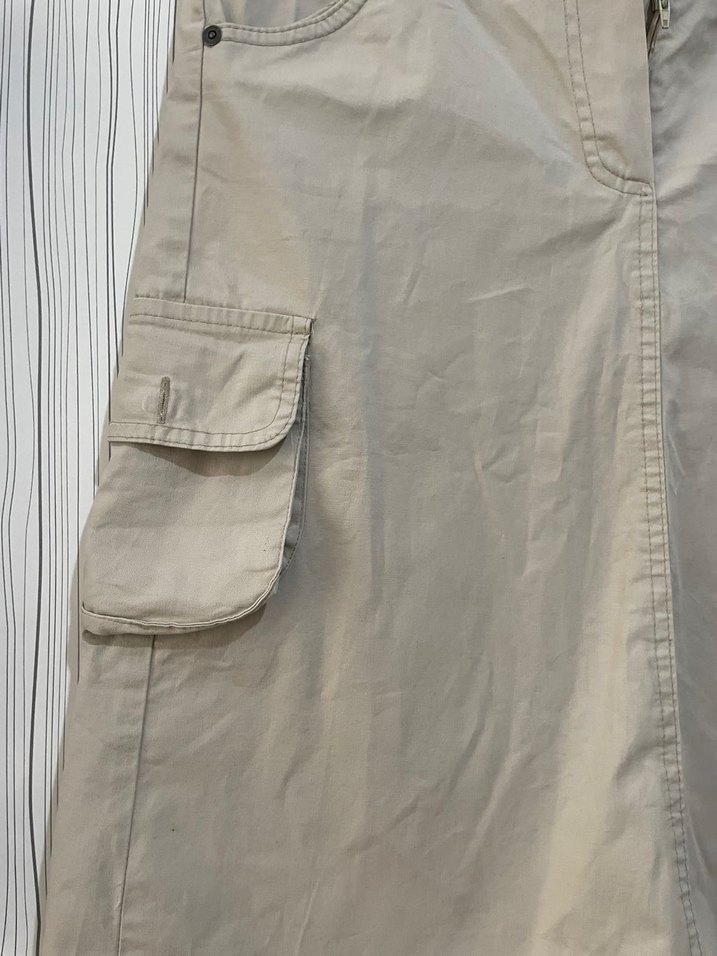 Bej Midi Hamile Keten Etek - Görsel 2