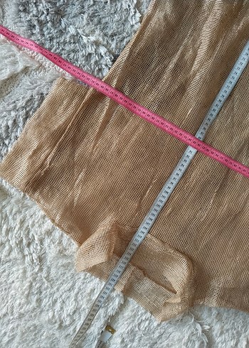 Bej Kısa Kolllu plaj elbisesi - Görsel 6