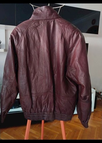 Gerçek deri bomber deri ceket - Görsel 8