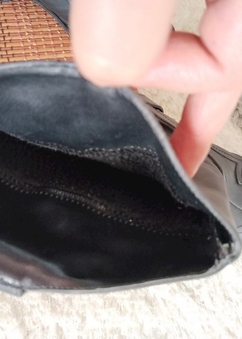 Siyah Deri Tokalı Dizüstü Biker Çizme - Görsel 8