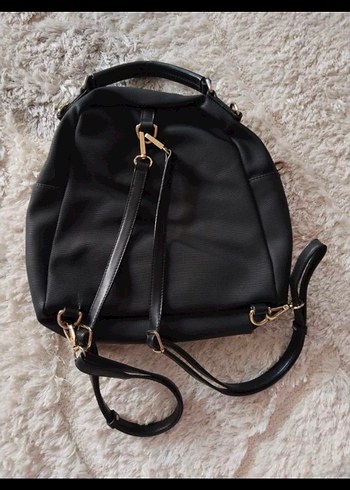 Siyah Deri Kadın Sırt Çantası - Görsel 2