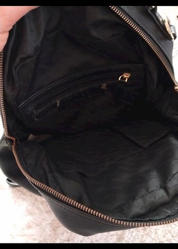 Siyah Deri Kadın Sırt Çantası - Görsel 4
