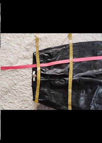 Siyah Deri Kadın Pantolon - Görsel 4