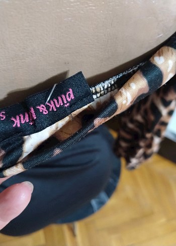 Leopar Desenli,Mini Elbise - Görsel 6