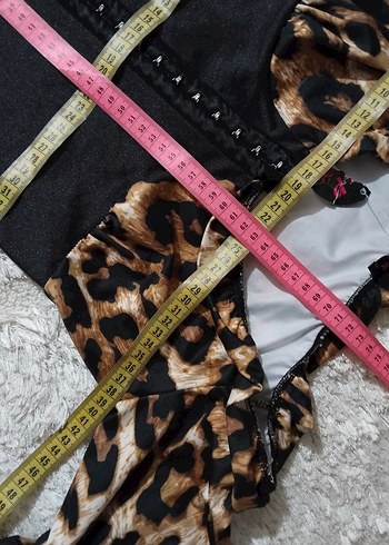 Leopar Desenli,Mini Elbise - Görsel 8