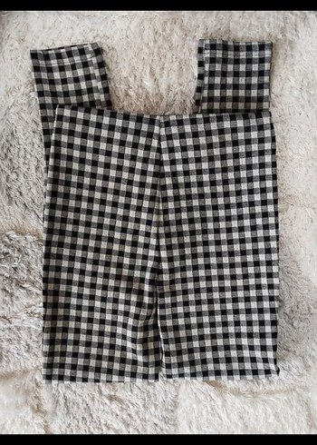 Gri Ekose Kadın Kumaş Pantolon - Görsel 2