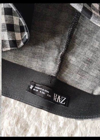 Gri Ekose Kadın Kumaş Pantolon - Görsel 5