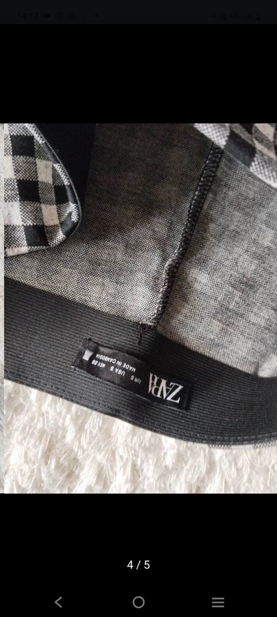 Gri Ekose Kadın Kumaş Pantolon - Görsel 5