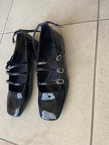 39 Beden Stradivarius mary jane tarzı ballerina topuksuz ayakkabı