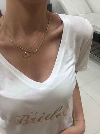 Bride gelin tişörtü bir kez giyilmiştir 