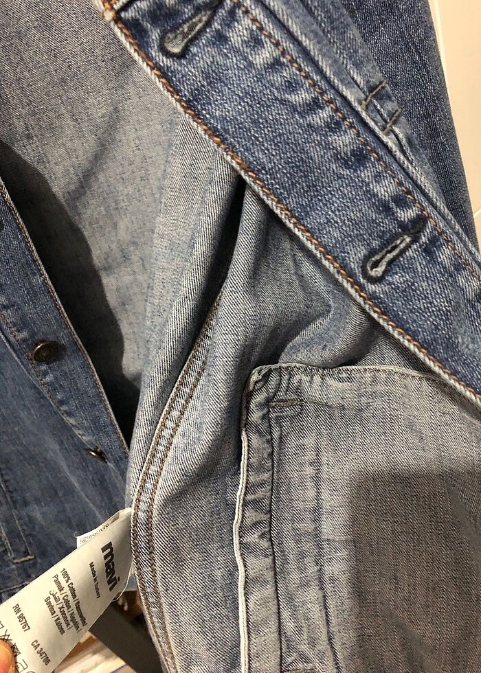 Mavi jean ceket - Görsel 3