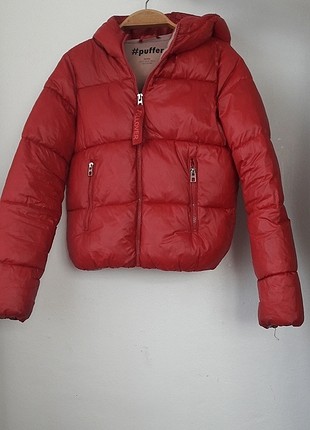 Kırmızı puffer mont