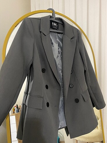 m Beden gri Renk Blazer ceket