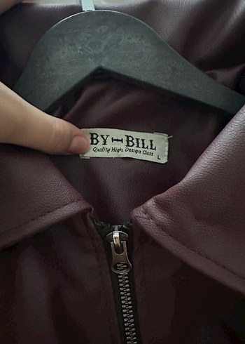 bordo Deri Kadın Ceket - Görsel 4