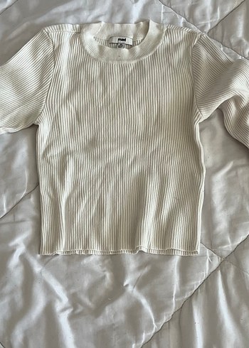 Düğmeli Beyaz Kadın Uzun Kollu Tişört - Görsel 2