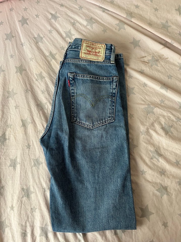 Mavi Yıkamalı Geniş Paça Denim Jean — görsel 3/5