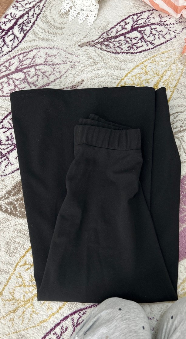 Siyah Kadın Bol Kesim scuba etek - Görsel 4