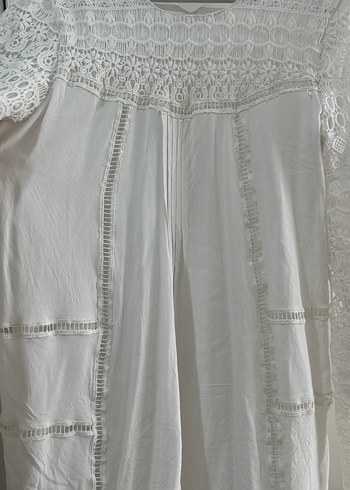 Dantel Detaylı Bohem bluz - Görsel 4