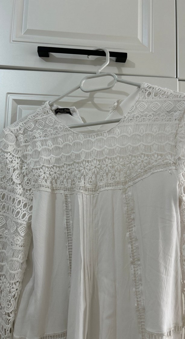 Dantel Detaylı Bohem bluz - Görsel 3