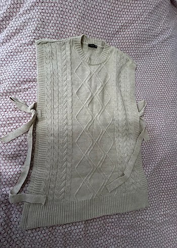 Bej Örgü Kadın Süveter - Görsel 4