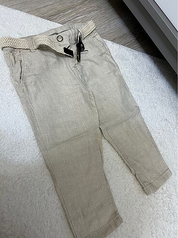 Zara Zara kemerli keten pantolon