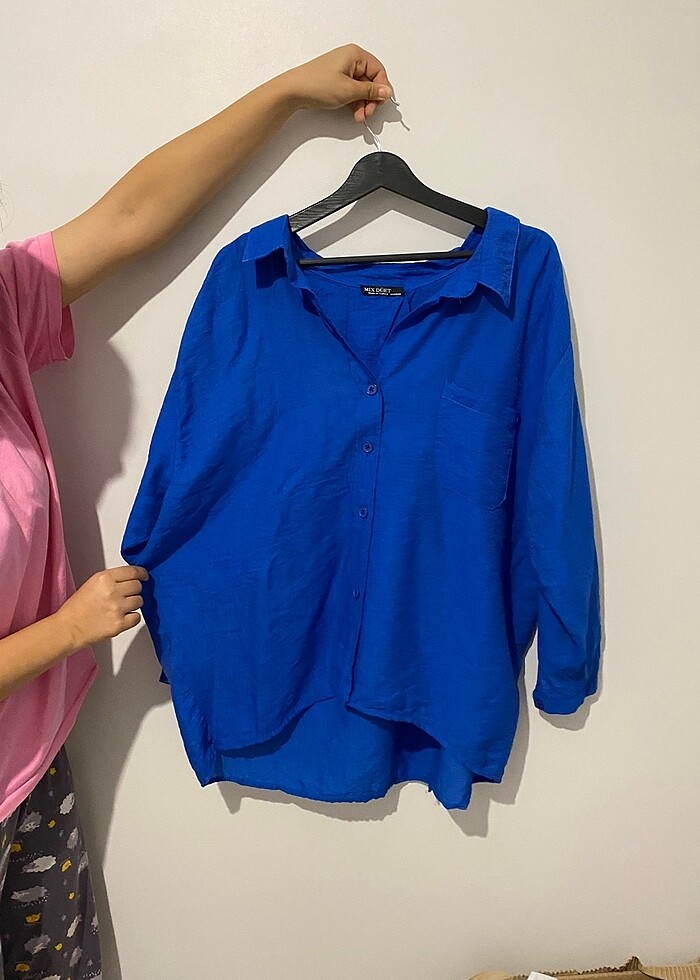 Kadın lacivert gomlek - Görsel 3