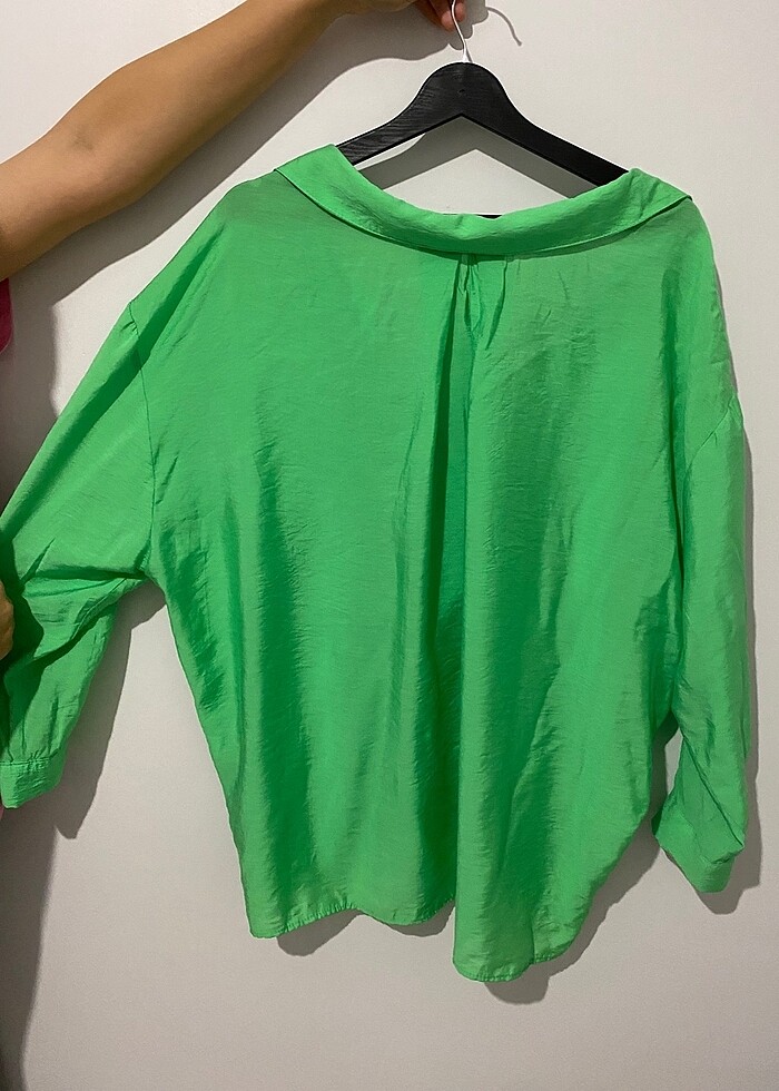 Kadın yesil gömlek - Görsel 4