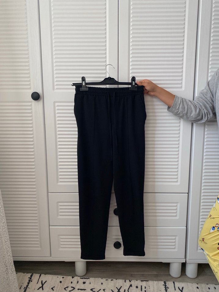 Siyah Kadın Kumaş Pantolon - Görsel 2