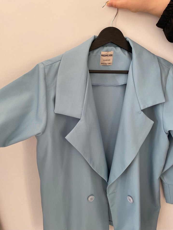 Mavi blazer ceket - Görsel 4