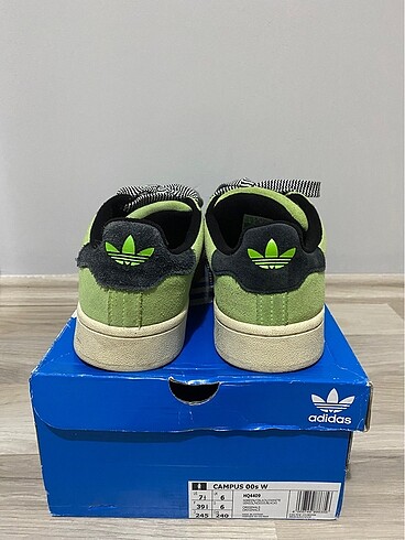 39,5 Beden yeşil Renk Adidas campus 00s