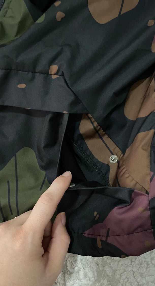 Kapüşonlu, Kamuflaj Desenli Kadın Ceket yağmurluk - Görsel 3