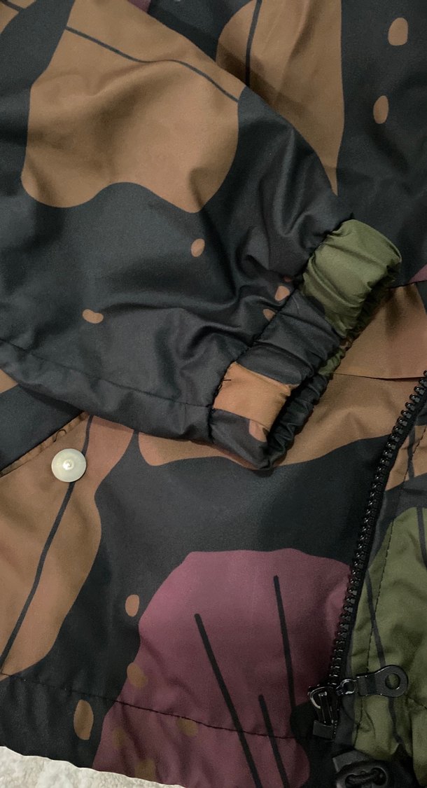 Kapüşonlu, Kamuflaj Desenli Kadın Ceket yağmurluk - Görsel 4