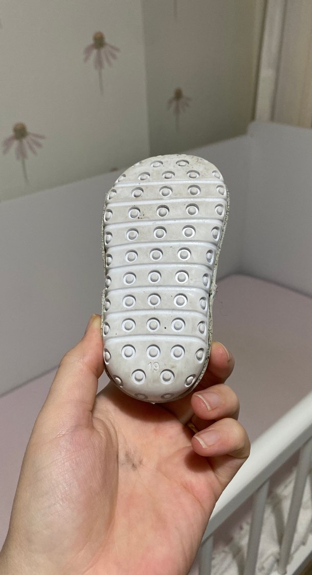 Hakiki deri Beyaz Cırtlı İlk Adım Ayakkabısı - Görsel 3