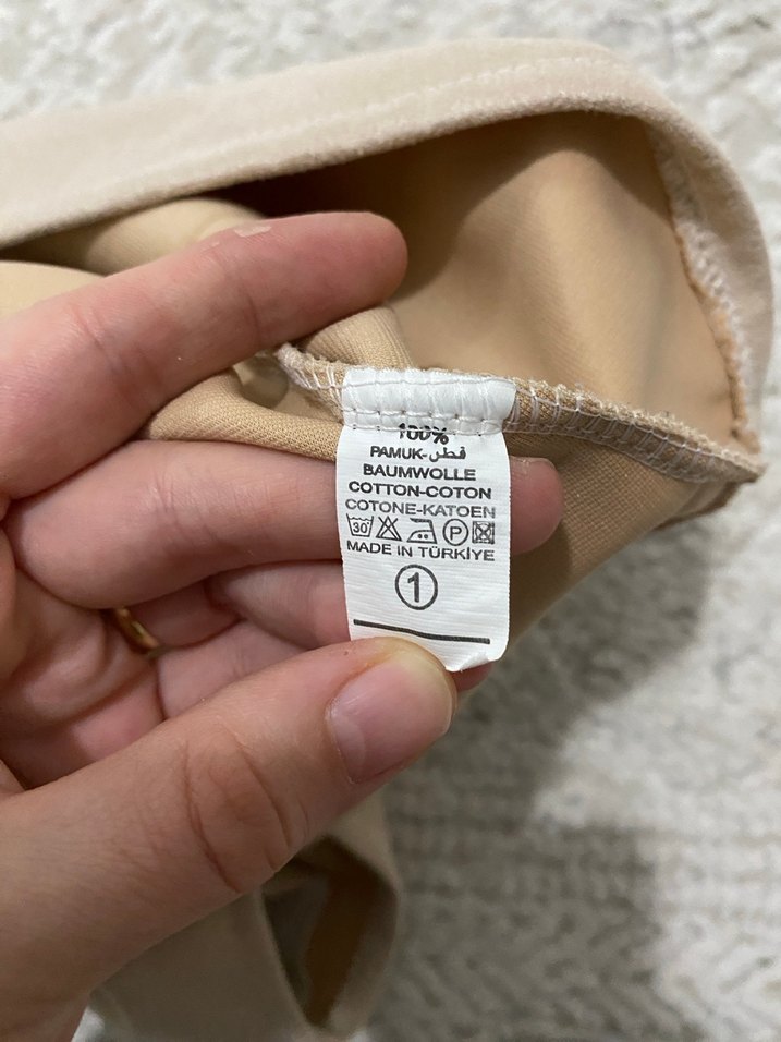 Kız Çocuk Bej Kolsuz Kadife Elbise - Görsel 3