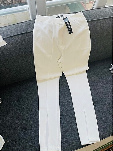 Diğer Kadın beyaz kumaş pantolon