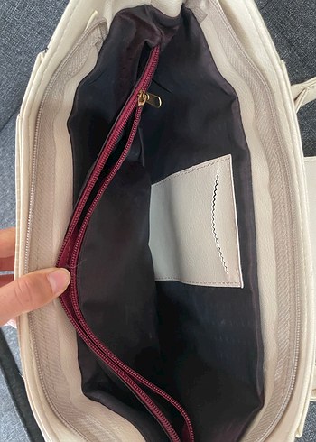 Bej Deri Kadın Çanta - Görsel 3