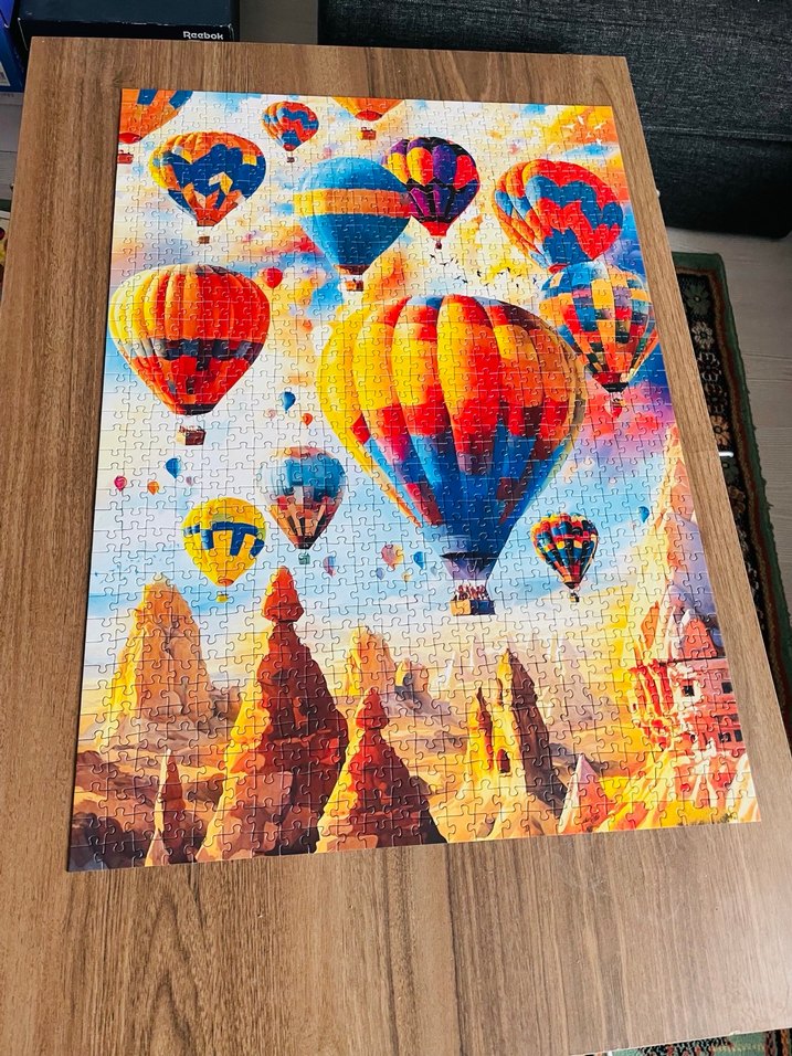 Renkli Sıcak Hava Balonları 1000 Parça Puzzle - Görsel 3