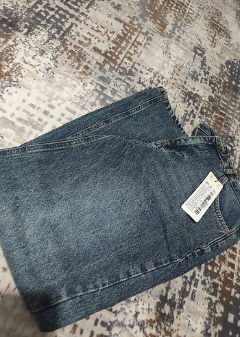 Trendyol & Milla Yuksek Bel Genis Paca Mavi Jean
