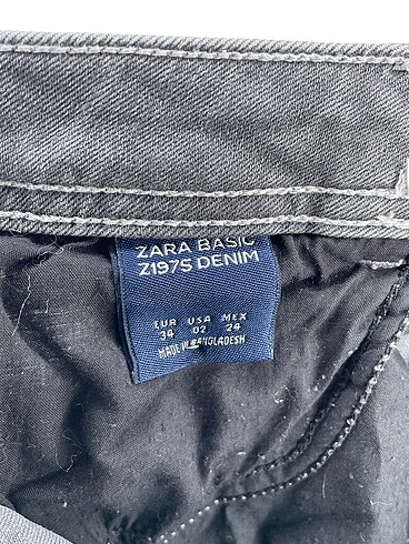 34 Beden gri Renk Zara Jean / Kot %70 İndirimli.