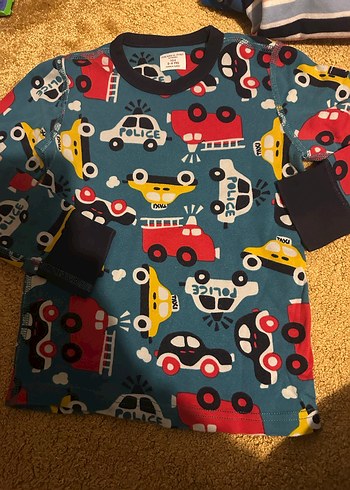 Erkek Çocuk Uzun Kollu Baskılı Gri Pijama Üstü - Görsel 2