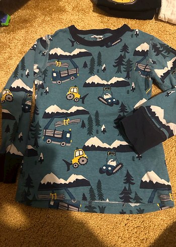 Erkek Çocuk Uzun Kollu Baskılı Gri Pijama Üstü - Görsel 4