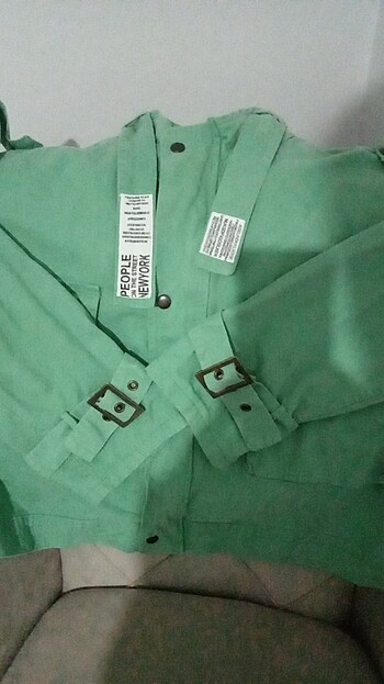xl Beden yeşil Renk Kot ceket
