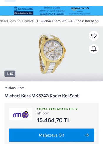 Beden beyaz Renk Michael Kors Kadın altın-Beyaz Klasik Saat
